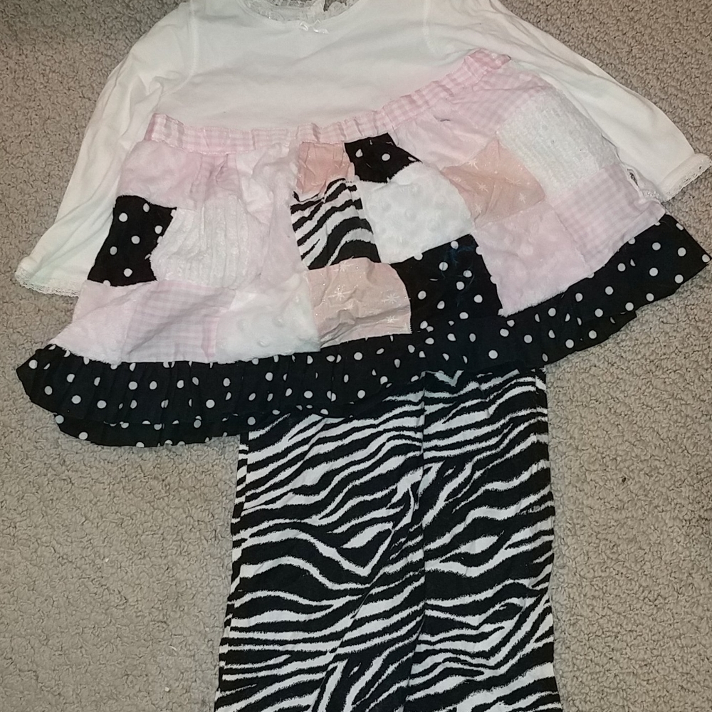 Girls 2 Pc Customized Outfit 12/18 Mo